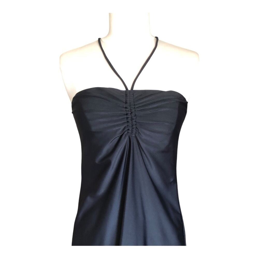 Andie Waikiki Swim Cover Up Black Small Ruched Halter Bandeau Beach Dress NWT - Picture 3 of 13